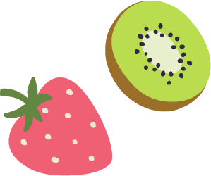 イチゴとキウイ