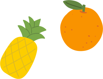 パイナップルとミカン